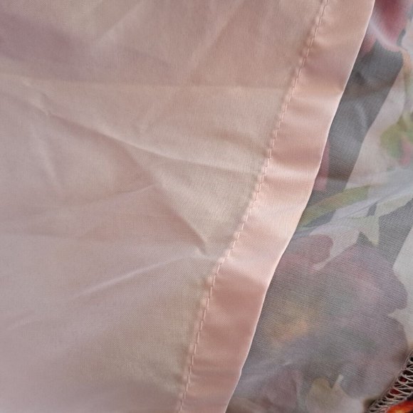 LIZ CLAIBORNE SILKY dress Sz 10 colorful FLORAL SLEVELESS FORMAL ACADEMIA LUXURY - Picture 9 of 9